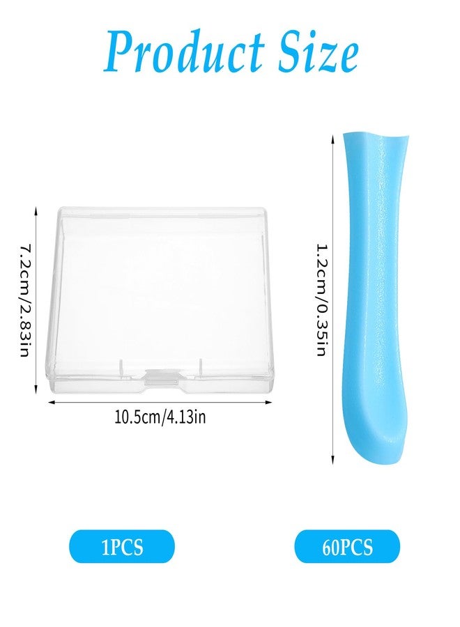 Classicseali 60PCS Suear Replacement Tips,Silicone Ear Camera Replacement Tips for Wet/Dry Ear Cleaning, Ears Cleaner Tip, for Teens and Adults Ears Removal Endoscope, Blue - Image 2